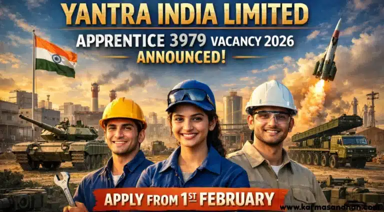 Yantra India Limited Apprentice 3979 Vacancy 2026 Announced; Apply Starts from 1st February 13 Yantra India Limited Apprentice 3979 Vacancy 2026 Announced