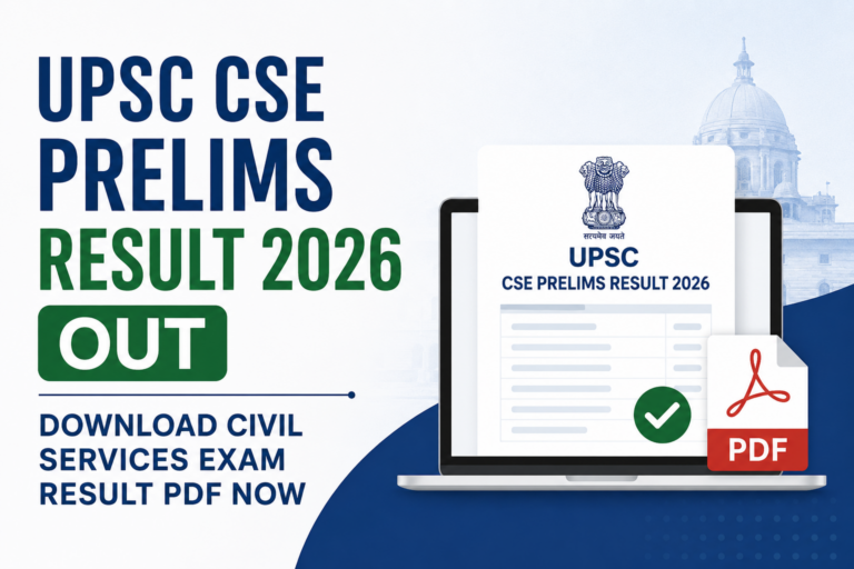 UPSC CSE Prelims Result 2026 Out: Download Civil Services Exam Result PDF Now 13 UPSC CSE Prelims Result 2026 Out: Download Civil Services Exam Result PDF Now