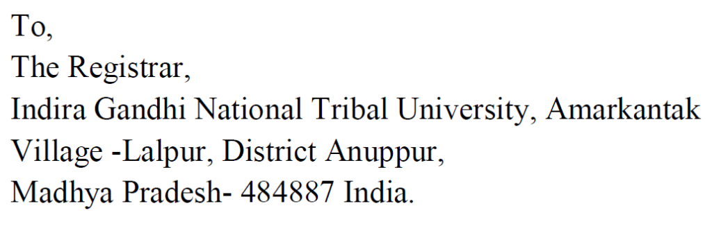 Indira Gandhi National Tribal University (IGNTU)
