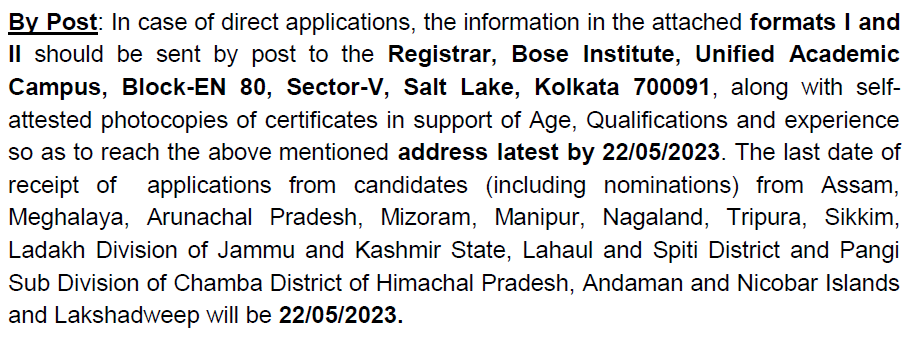 Bose Institute Kolkata Recruiting Various Posts: Check Details Now
